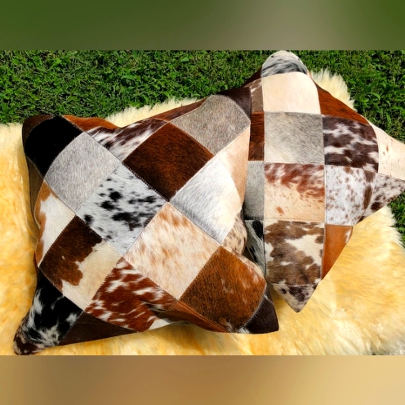Cowhide pillow cushion cover